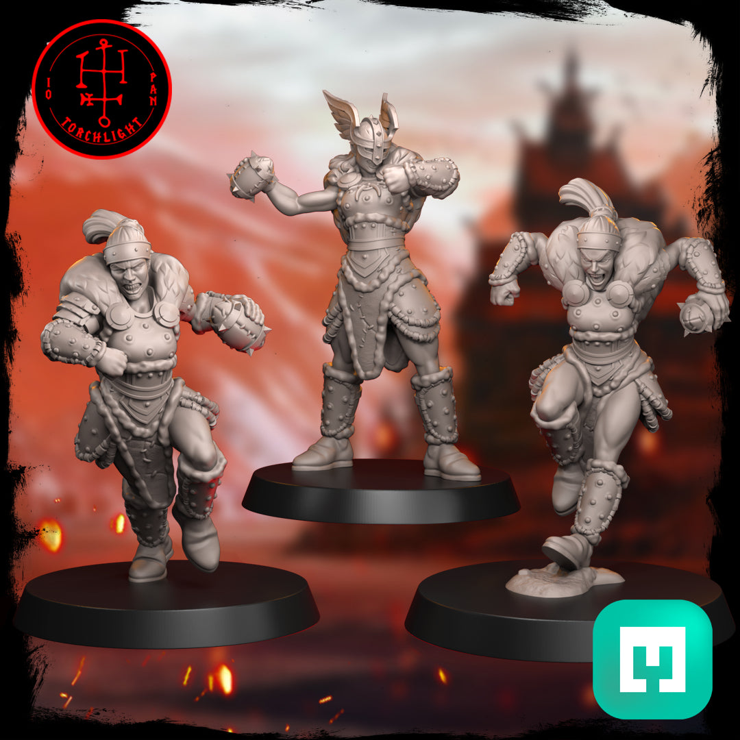 The Field Maidens Amazon Team - 15 High-Quality 3D Print Miniatures | Blood Fantasy Football Bowl | Torchlight Models