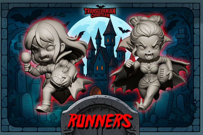 Transilvania Chibi Vampire – Fantasy Football Miniature game Team - Big Head Chibi