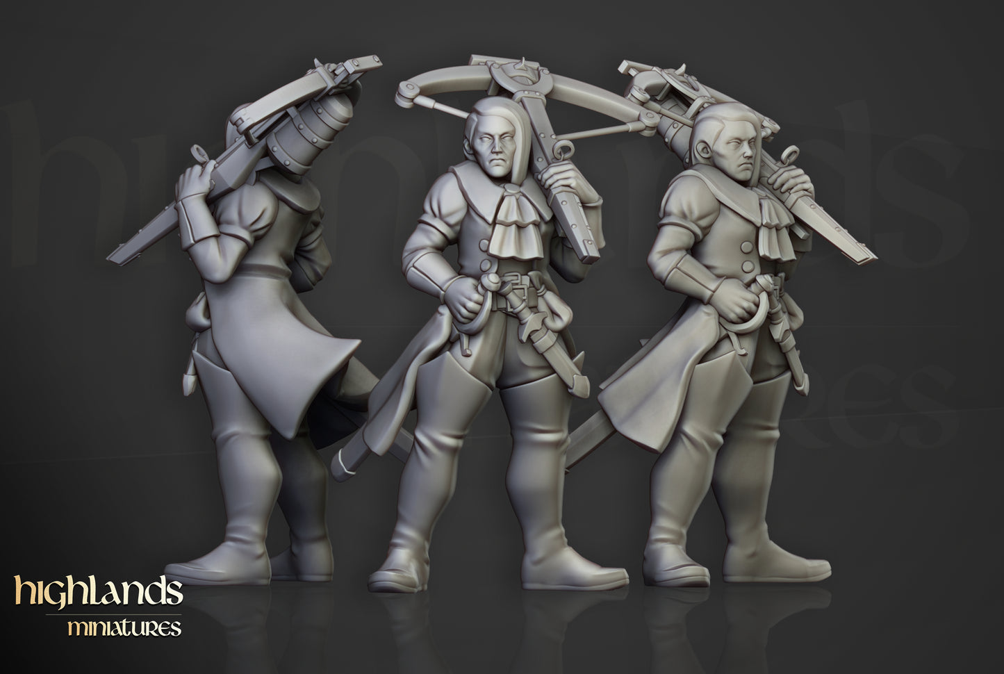 Inquisitorial Band – Human Mordheim Warband Miniatures by Highlands Miniatures | 3D Printed for Skirmish & Fantasy Wargames