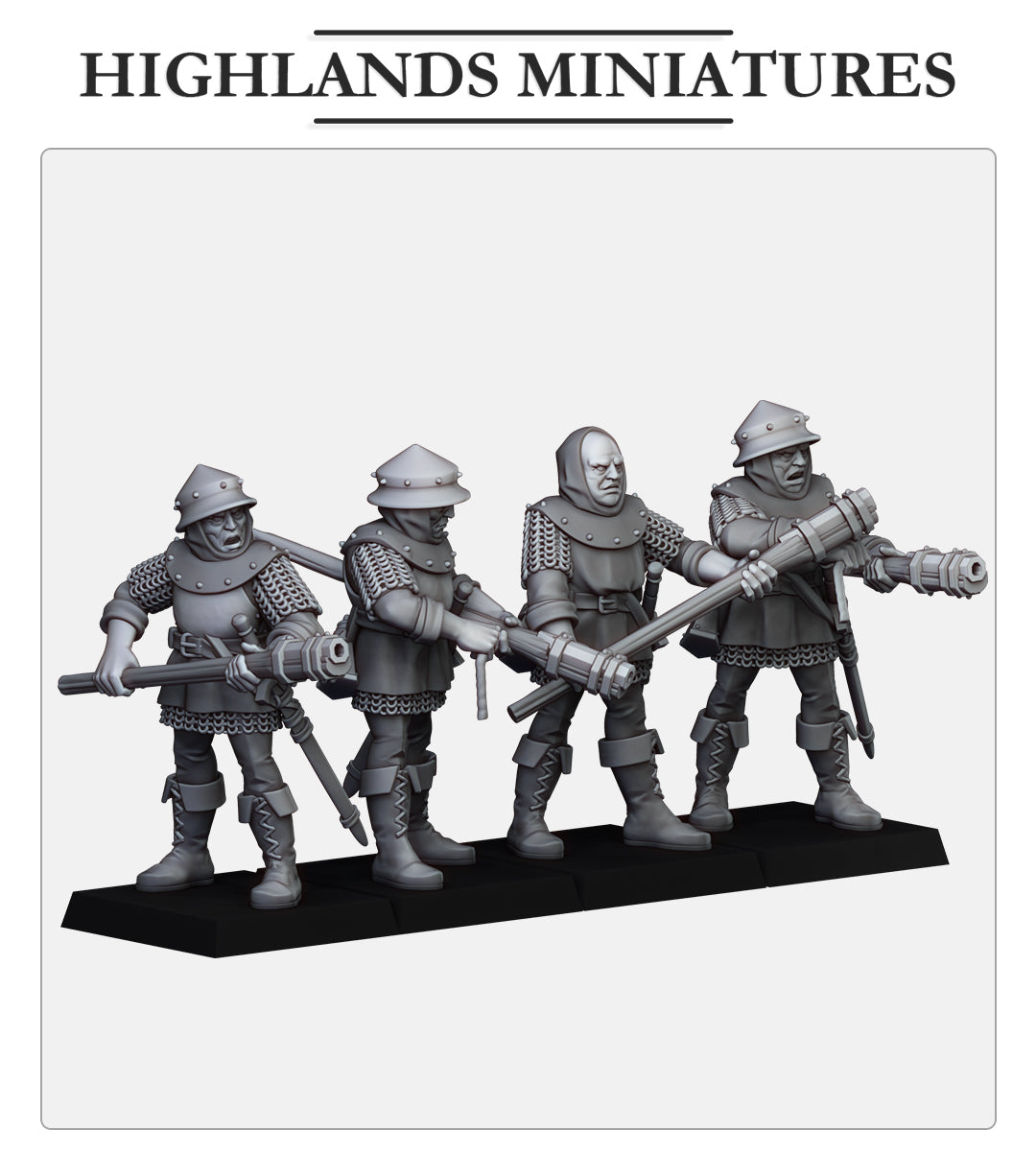 Gallia Shooters: Handgunners – Humankind Army - Highlands Miniatures