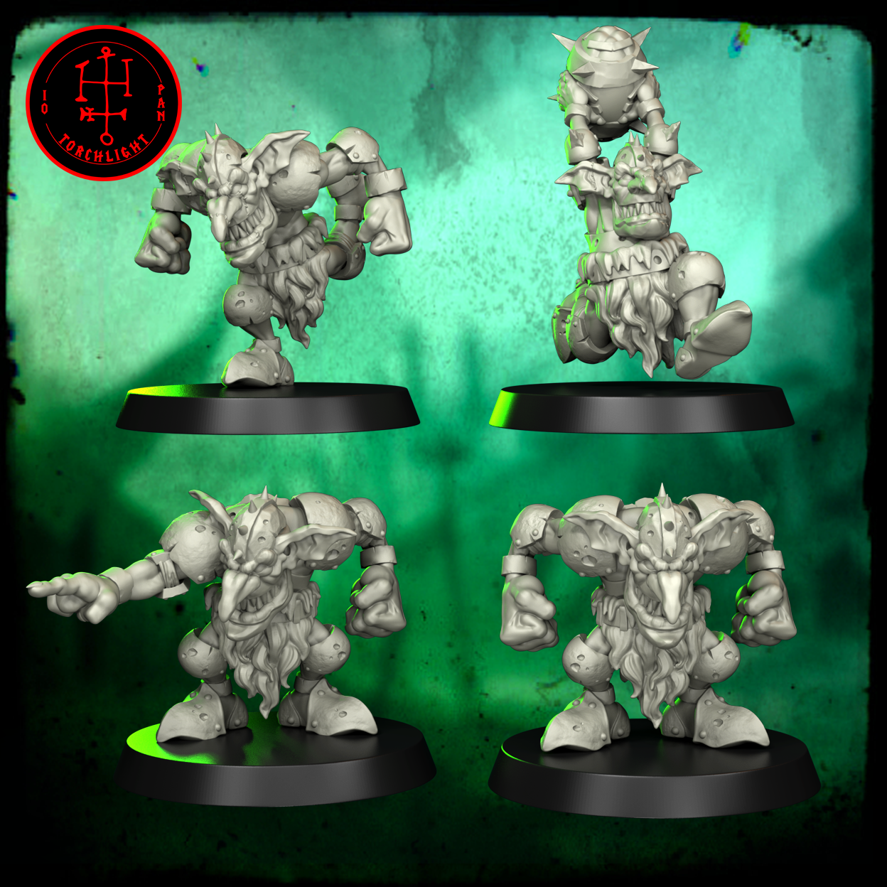 Da Black Rock Killaz – 19 Miniatures High Quality Resin Blood Fantasy Football Bowl Team – Torchlight Miniatures