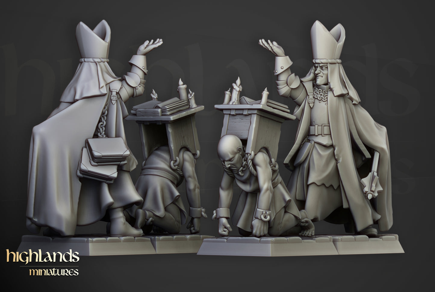 Inquisitorial Band – Human Mordheim Warband Miniatures by Highlands Miniatures | 3D Printed for Skirmish & Fantasy Wargames