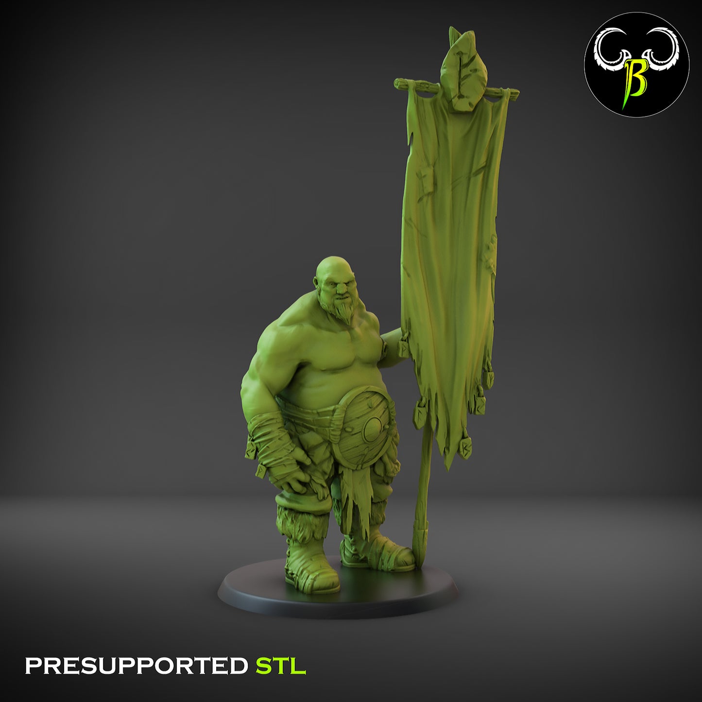 Hunger Sons Shield Squad - Ogre Miniatures for Tabletop Games or TTRPG Clay Beast Creations
