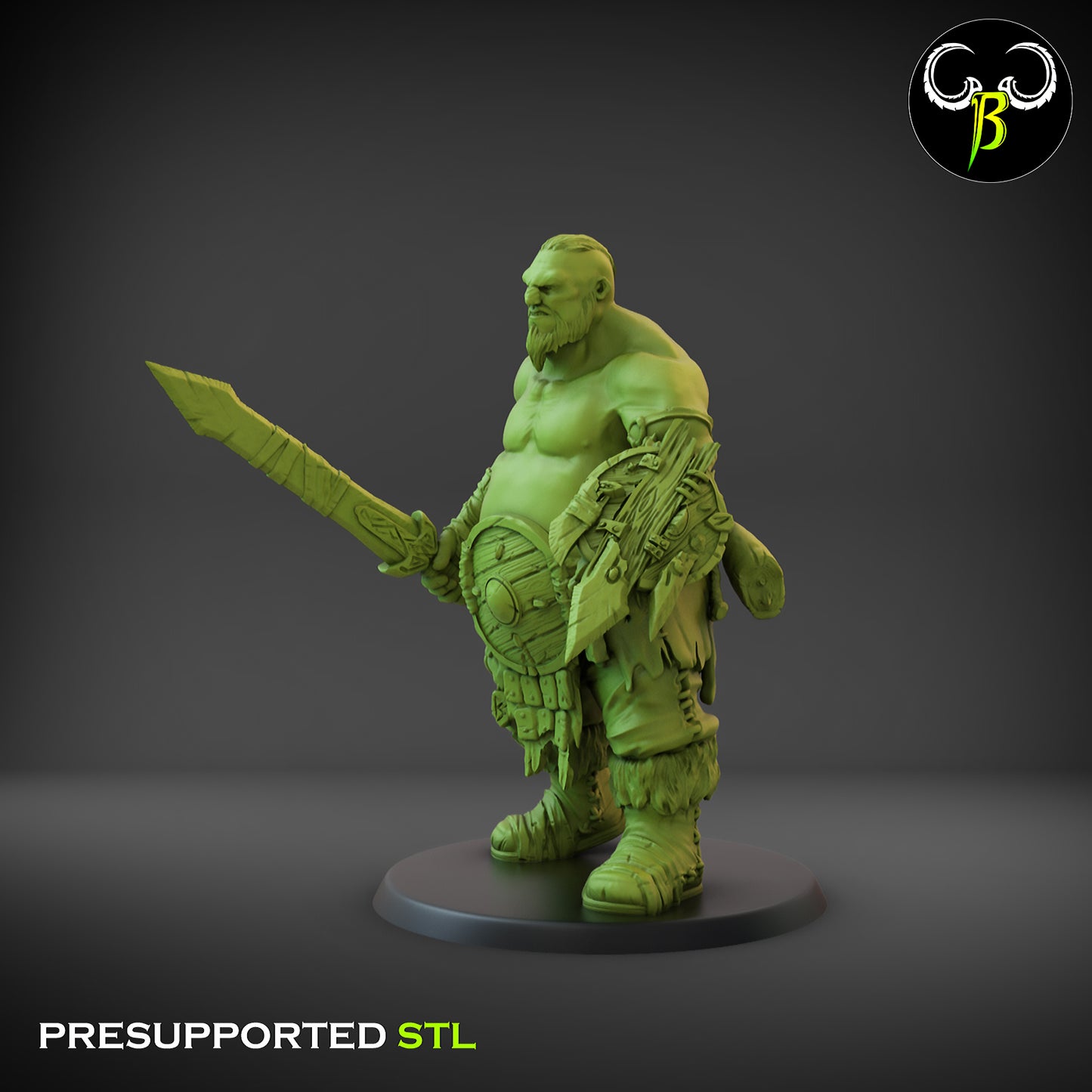 Hunger Sons Shield Squad - Ogre Miniatures for Tabletop Games or TTRPG Clay Beast Creations