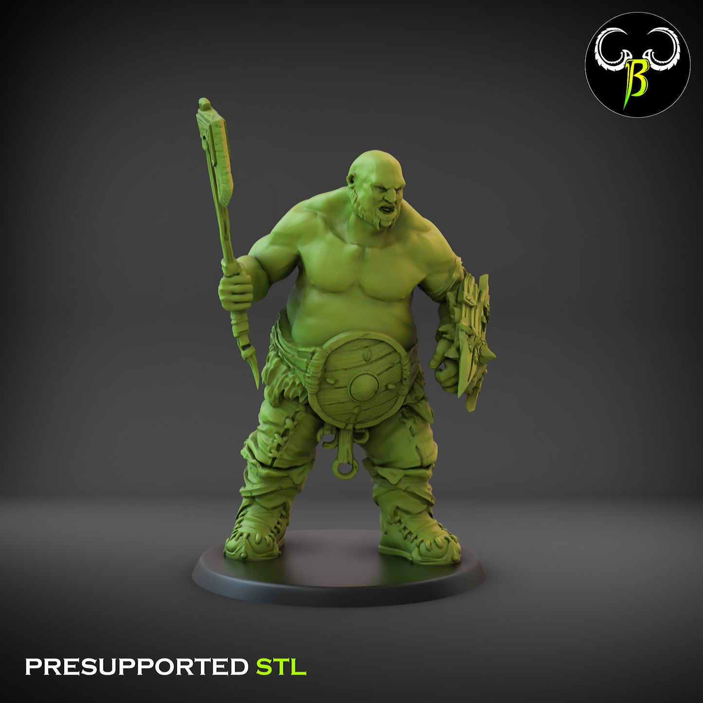 Hunger Sons Shield Squad - Ogre Miniatures for Tabletop Games or TTRPG Clay Beast Creations