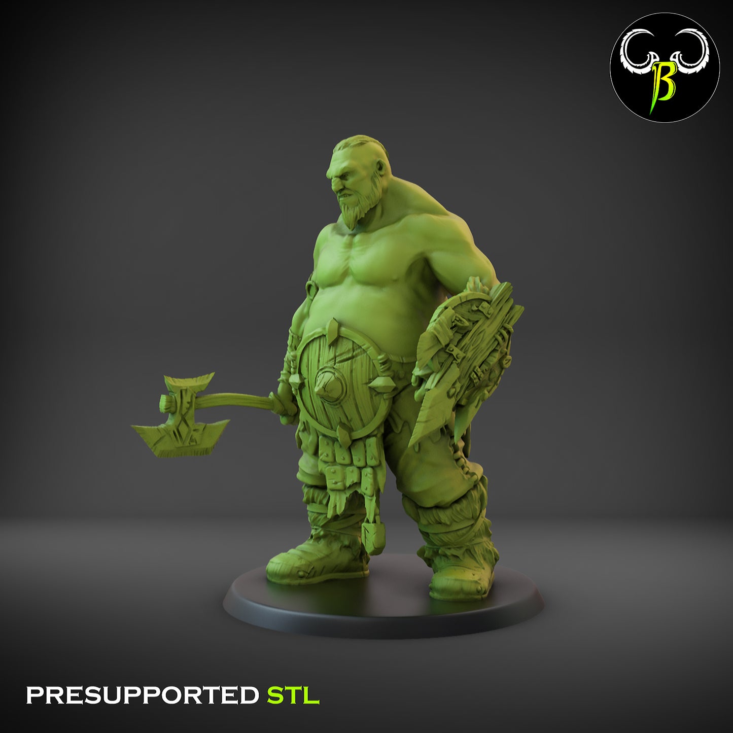 Hunger Sons Shield Squad - Ogre Miniatures for Tabletop Games or TTRPG Clay Beast Creations