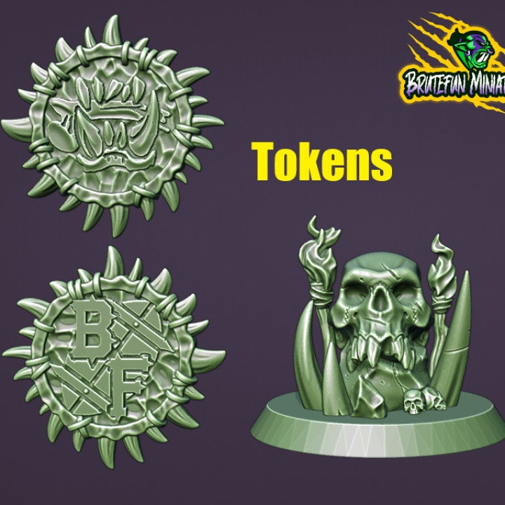 Savage Orc Team 31 miniatures Fantasy Football Brutefun Miniatures - TheMajorLab