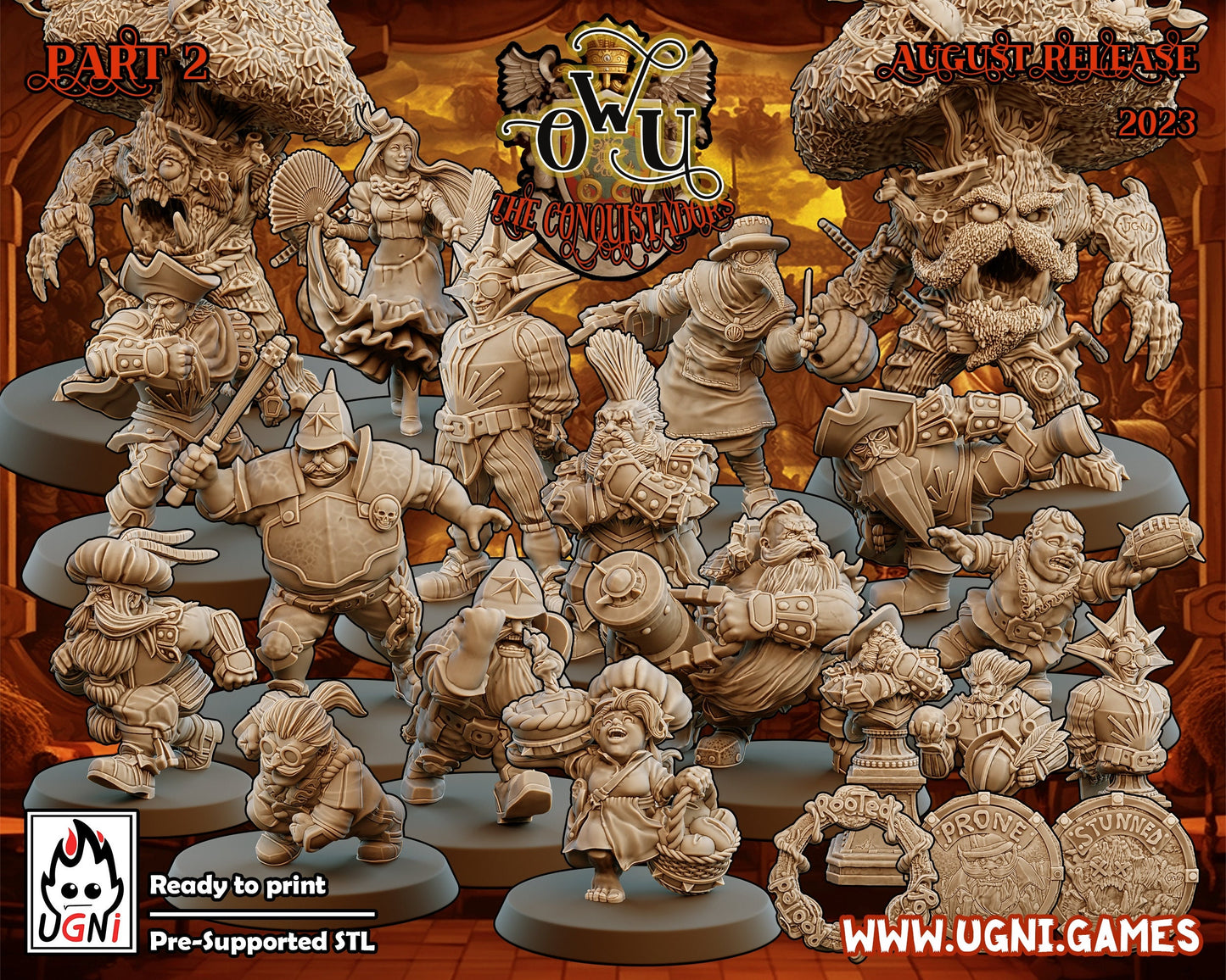 OWA Conquistadors Style - Big Pack Old World Alliance and Human Team | Fantasy Football UGNI Miniatures - TheMajorLab