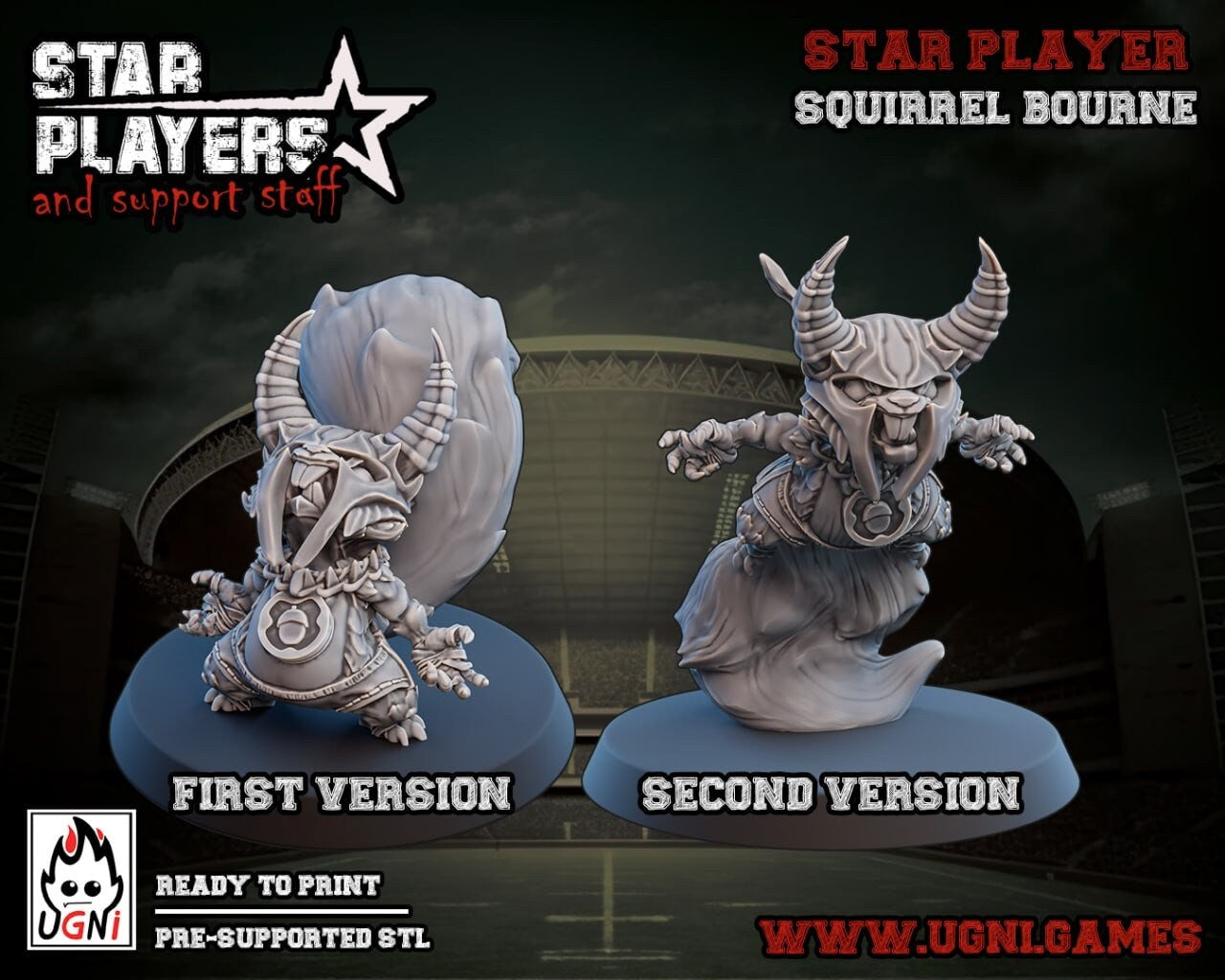 Squirrel Bourne | Star Player for Fantasy Football UGNI Miniatures - TheMajorLab
