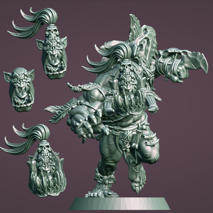 SAVAGE ORC Star Player Fantasy Football Brutefun Miniatures - TheMajorLab