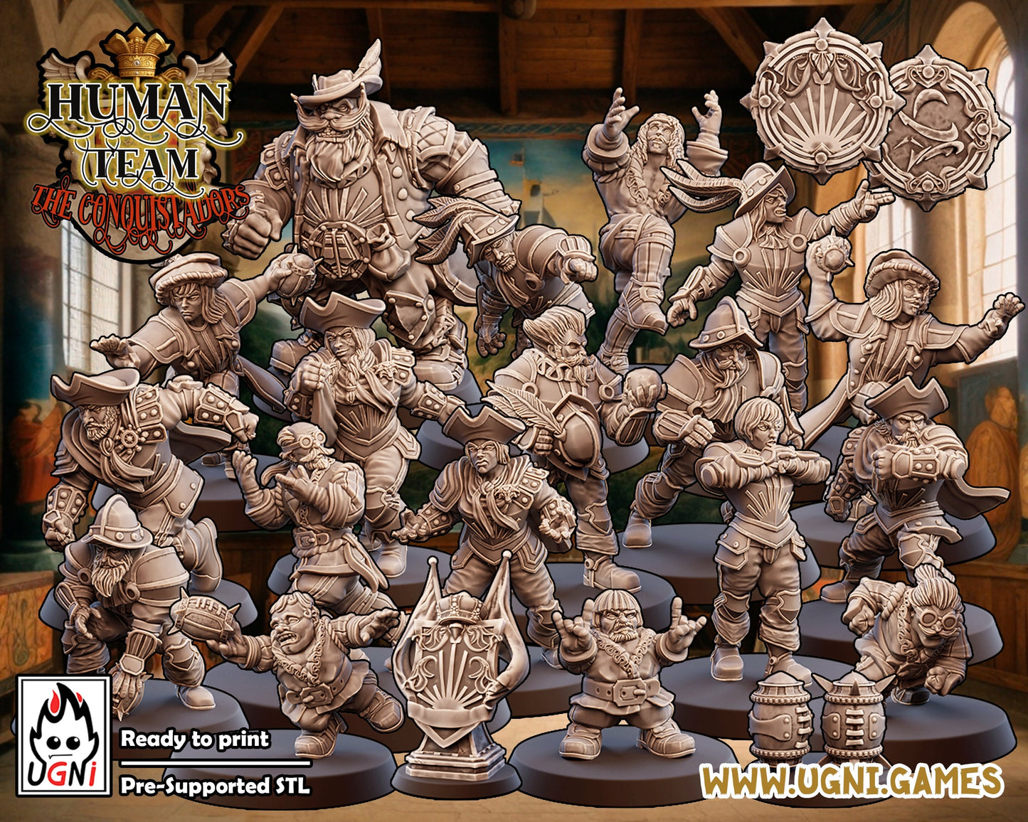 Human Team | Fantasy football UGNI Miniatures - TheMajorLab