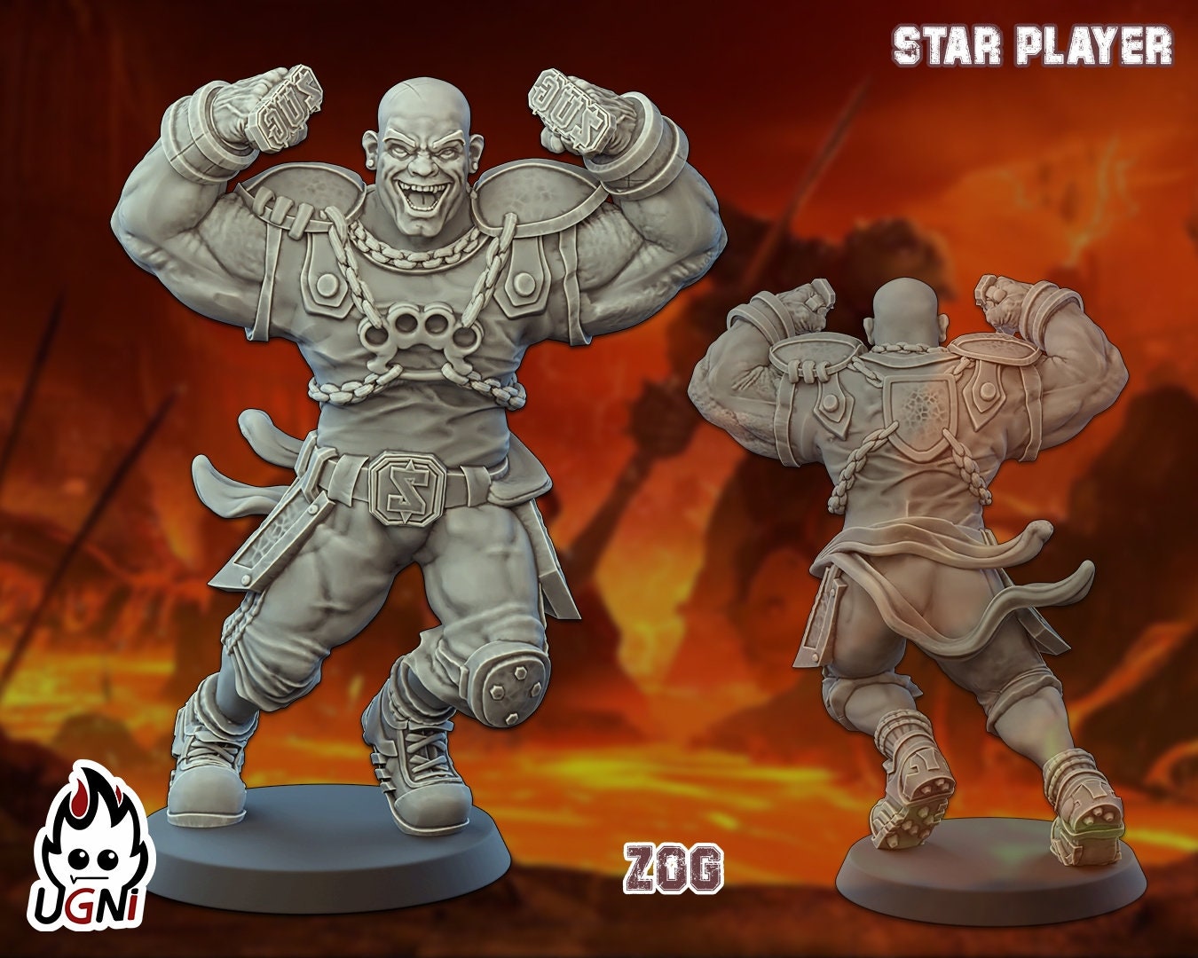 Zog | Chaos Star Player for Fantasy Football UGNI Miniatures - TheMajorLab