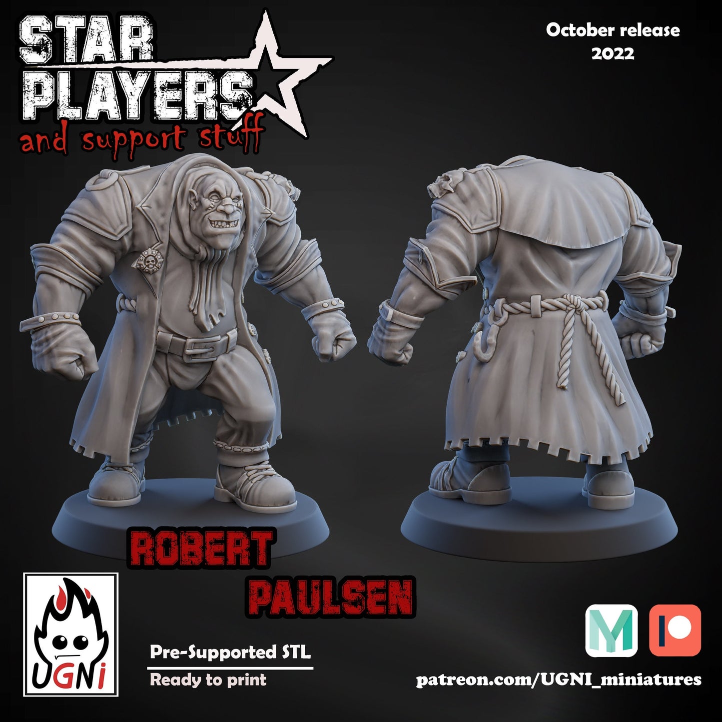 Robert Paulsen | the butcher | Star Player for Fantasy Football UGNI Miniatures - TheMajorLab