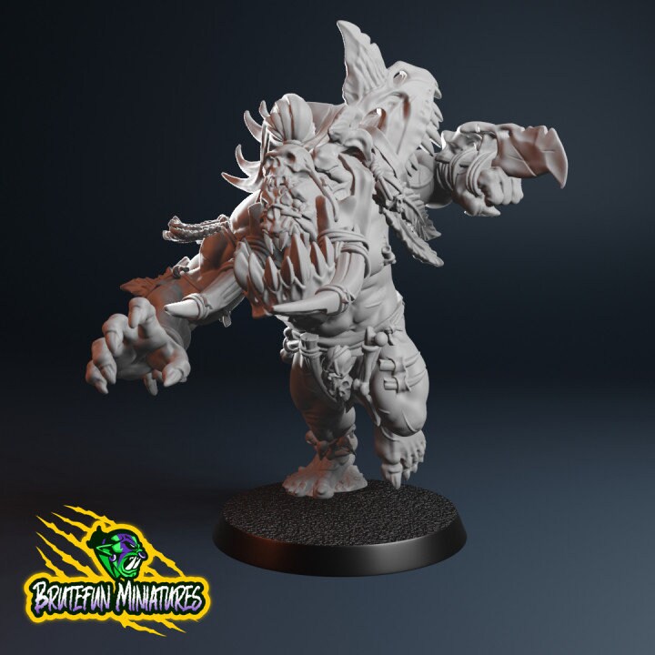 SAVAGE ORC Star Player Fantasy Football Brutefun Miniatures - TheMajorLab
