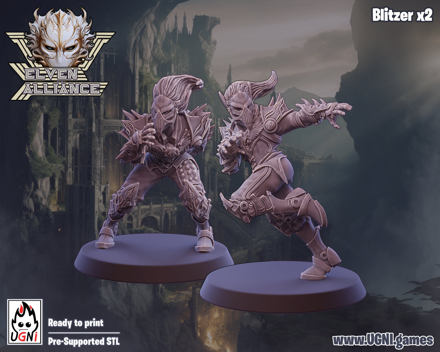 Elven Alliance | Full team | Fantasy Football Team UGNI Miniatures - TheMajorLab