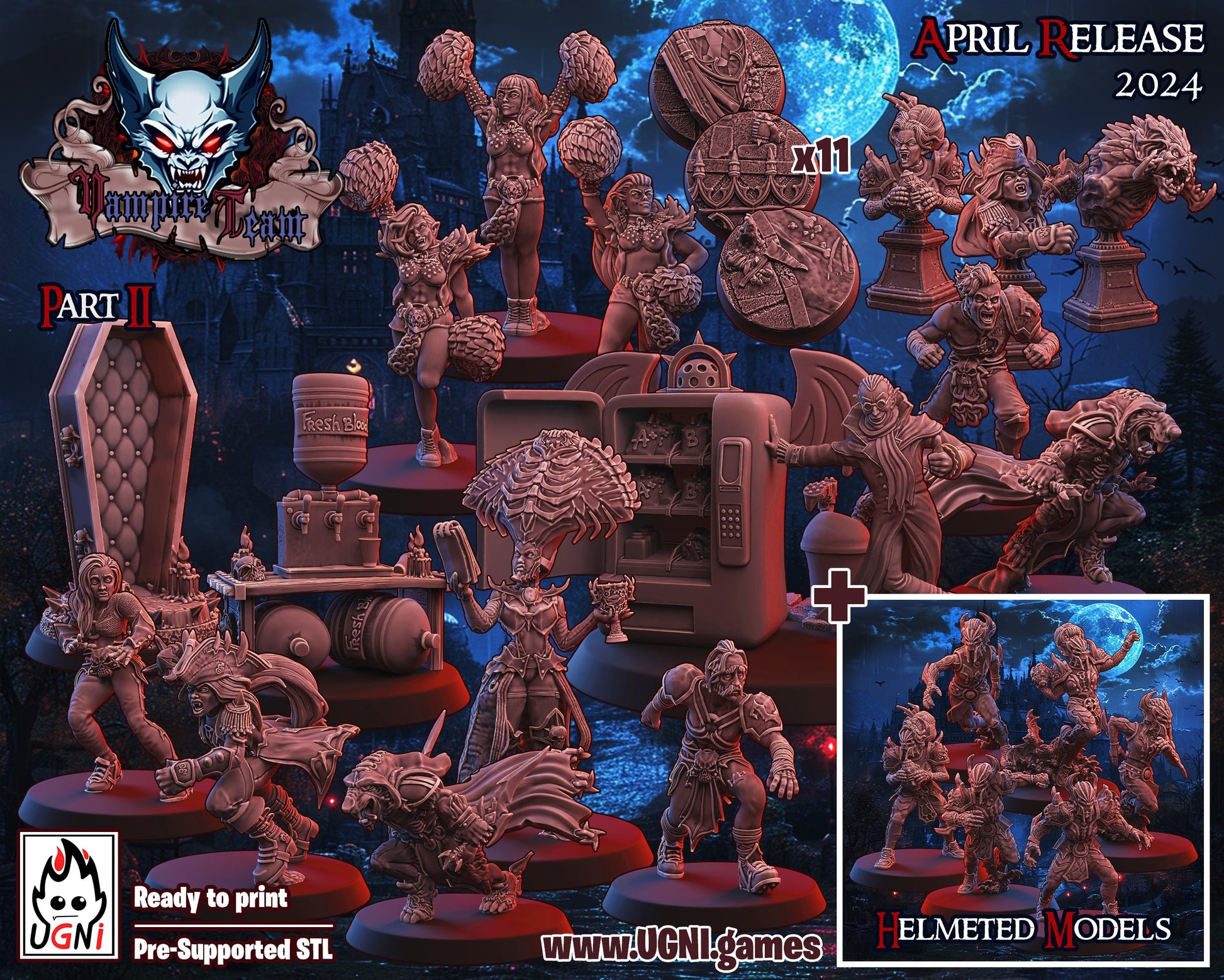 Vampire Team for Fantasy Football Ugni miniatures - TheMajorLab
