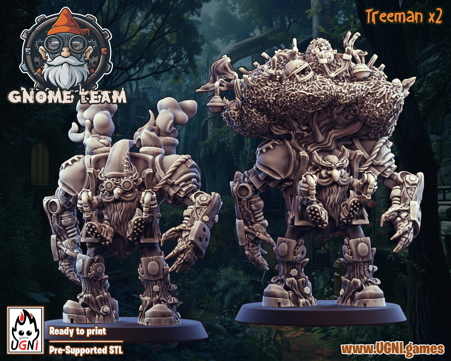 Gnome Treeman Fantasy Football UGNI Miniatures - TheMajorLab