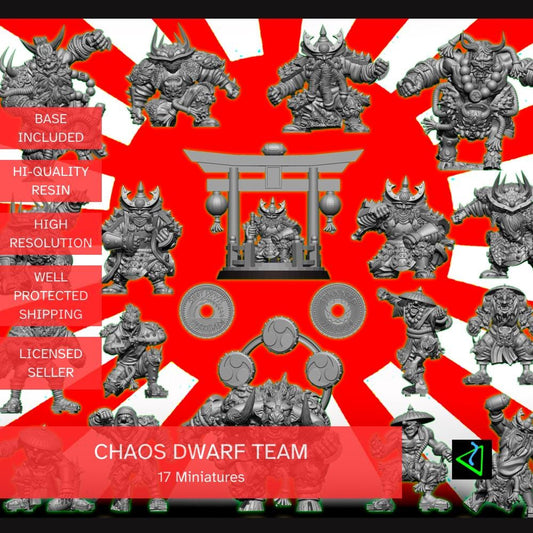 Updated Japanese Infernal Dwarves Team Blood Fantasy Football Bowl Chaos Dwarves Rakovendetta - TheMajorLab
