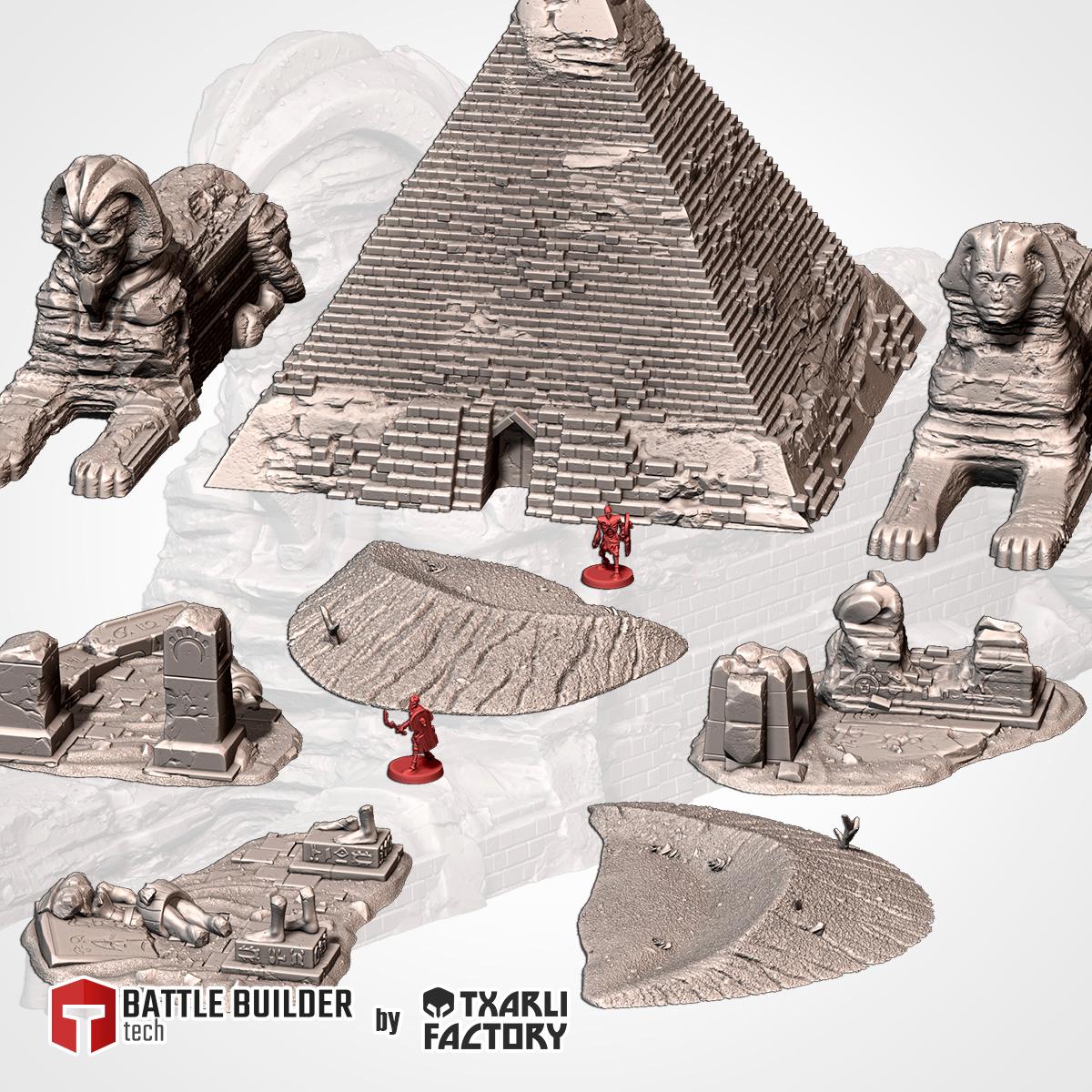 Tabletop Terrain Egyptian for Warhammer Age of Sigmar aos 4th edition 40k Dungeons and Dragons wargame mordheim Txarli Factory