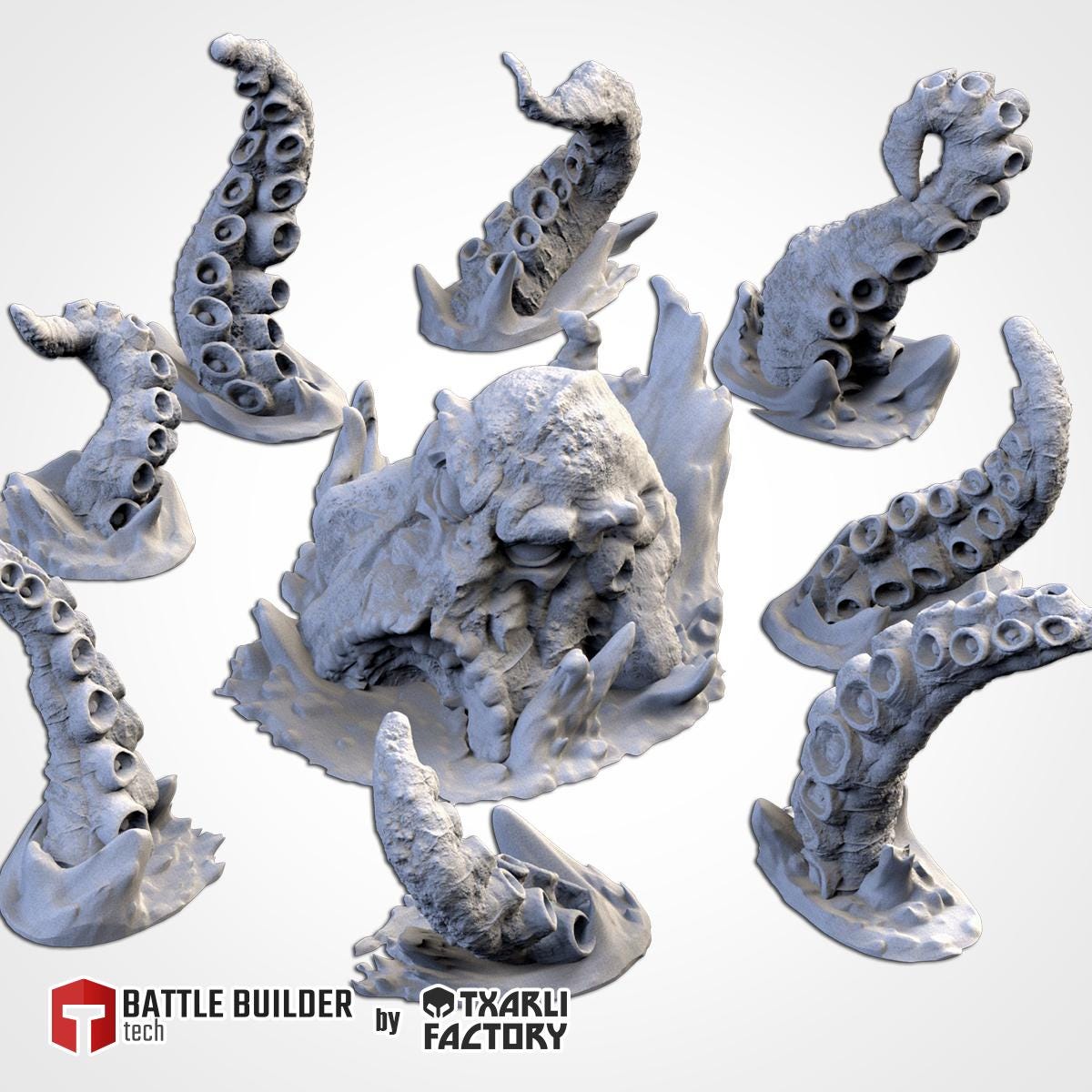 Tabletop Terrain Kraken for Warhammer Age of Sigmar aos 4th edition 40k Dungeons and Dragons wargame mordheim Txarli Factory - TheMajorLab