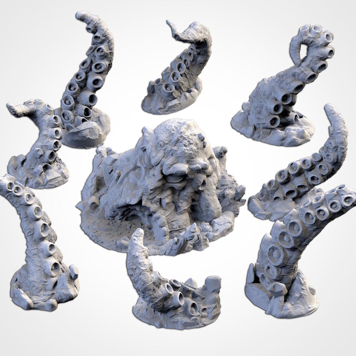 Tabletop Terrain Kraken for Warhammer Age of Sigmar aos 4th edition 40k Dungeons and Dragons wargame mordheim Txarli Factory - TheMajorLab