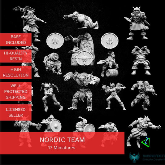 Nordic Team Blood Fantasy Football Bowl Norsemen Rakovendetta - TheMajorLab