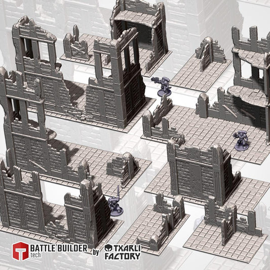 Tabletop Terrain Customizable Ruins for Warhammer Age of Sigmar aos 4th edition 40k Dungeons and Dragons wargame mordheim Txarli Factory - TheMajorLab
