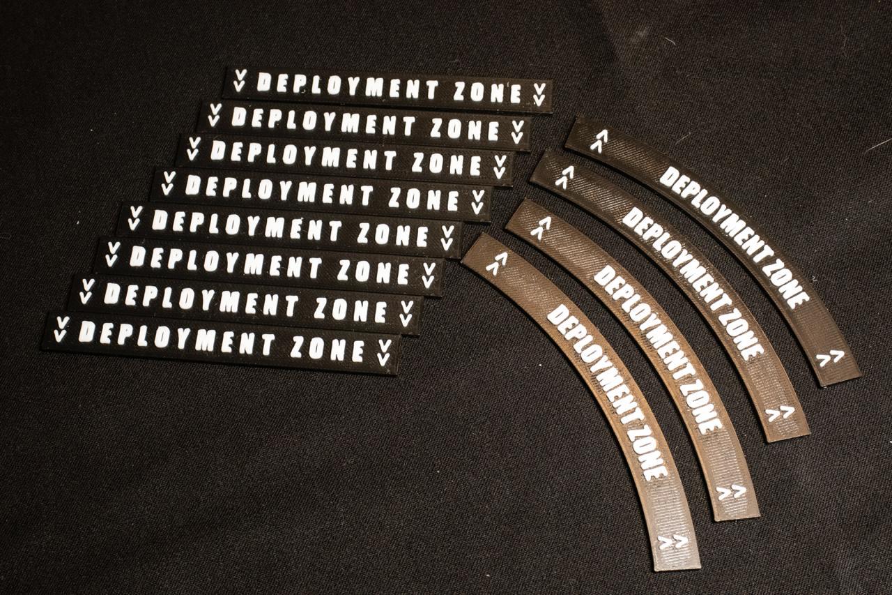 Deployment Zone Marker set (12pc) for Warhammer 40k 10th edition or Compatible with Age of Sigmar 4th Edition