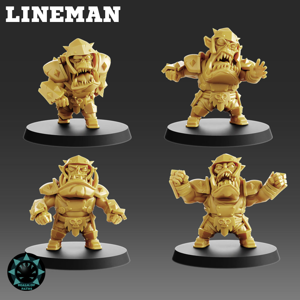 Iron Crusher Orcs Fantasy Football Team 19 High Quality Miniatures Realm of Paths