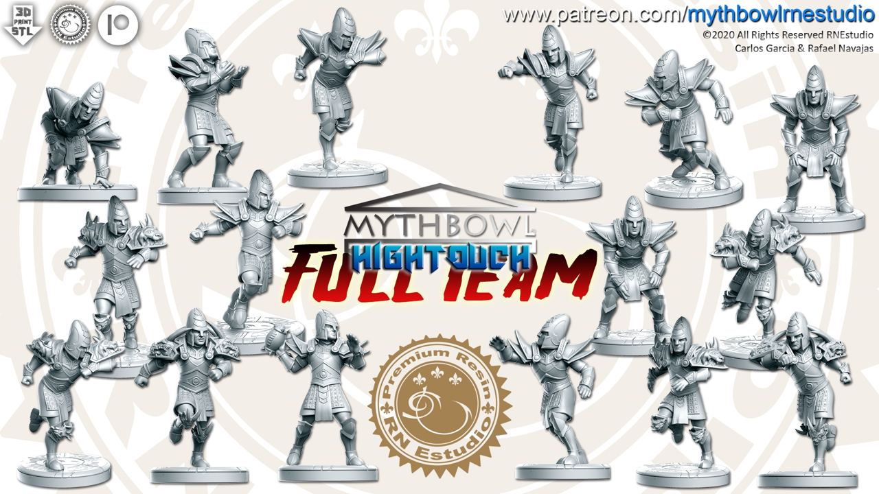 High Touch High Elves Team for Fantasy Football Miniature Tabletop Game Mythbowl RN estudio