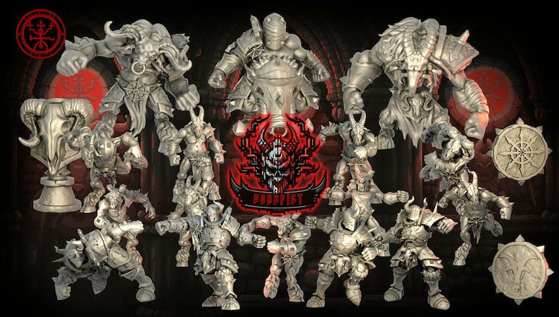 Gorefist Chaos Chosen Team – High Quality Miniatures for Fantasy Football Game – Torchlight Models