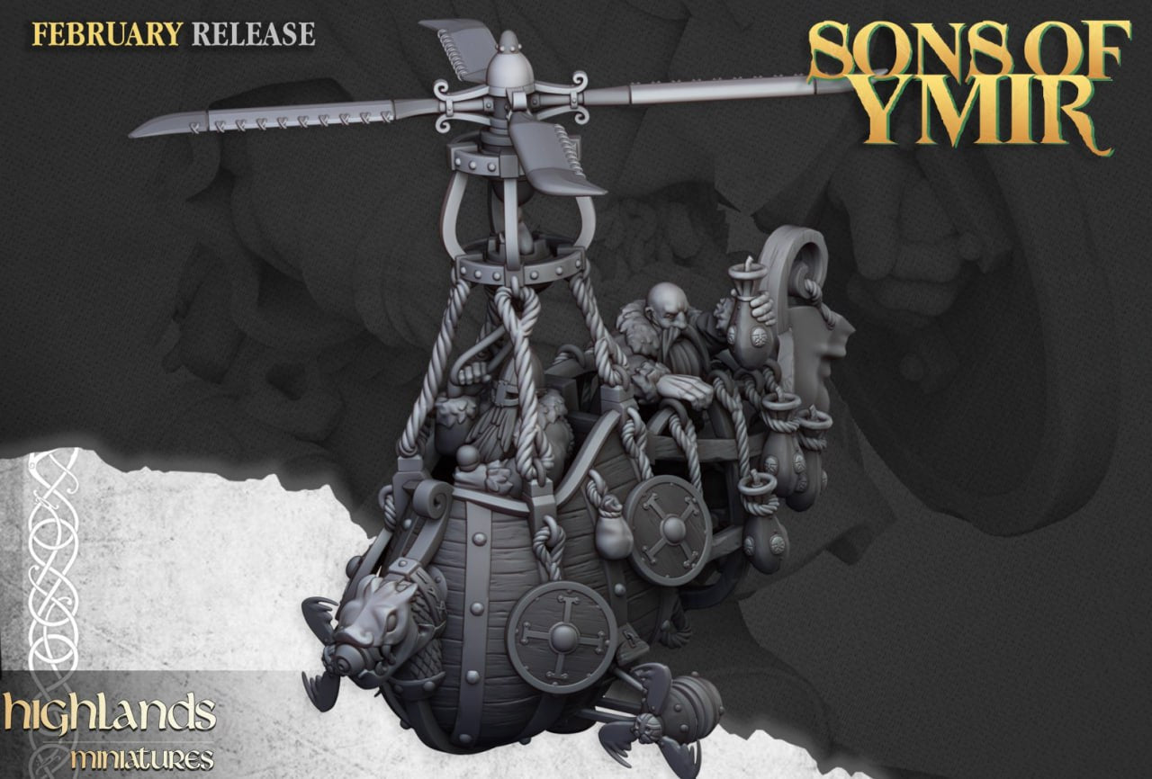 Sons of Ymir – Dwarf Army Set by Highlands Miniatures | Modular Resin Infantry, Cavalry & War Machines for Fantasy Wargames