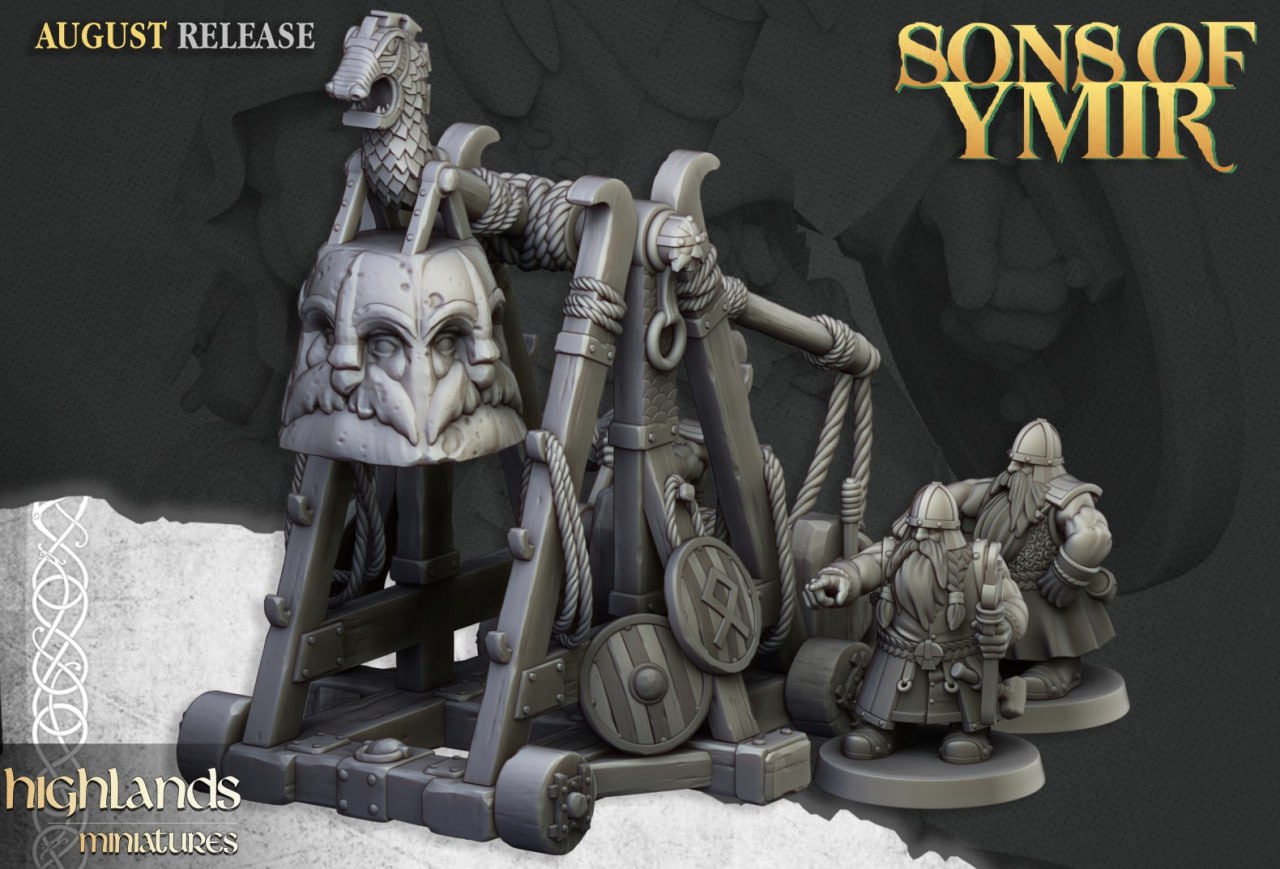 Sons of Ymir – Dwarf Army Set by Highlands Miniatures | Modular Resin Infantry, Cavalry & War Machines for Fantasy Wargames