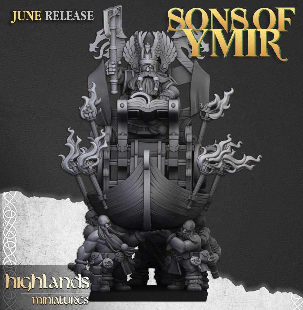 Sons of Ymir – Dwarf Army Set by Highlands Miniatures | Modular Resin Infantry, Cavalry & War Machines for Fantasy Wargames