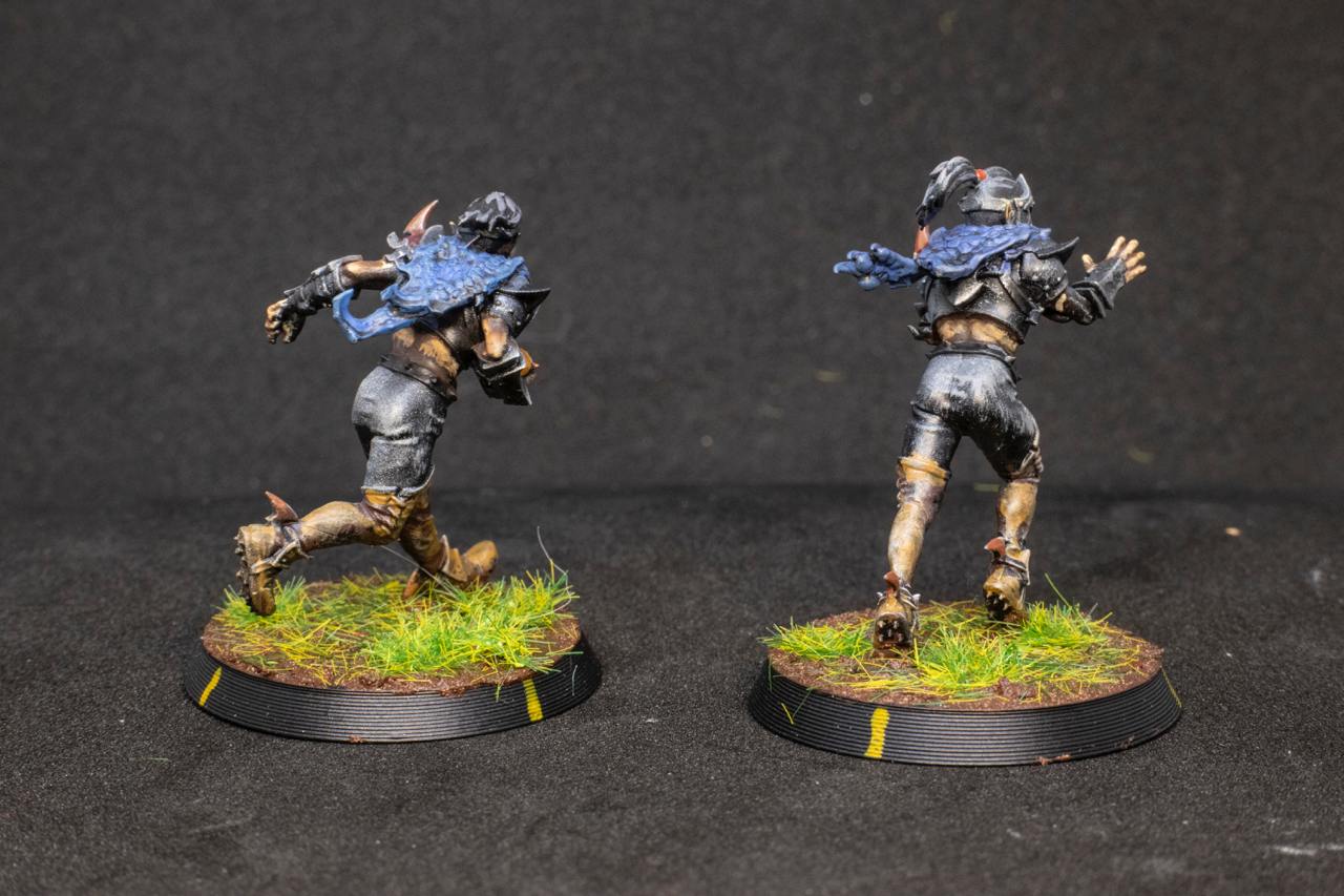Painted Dark Elves Team with Star Players Blood Fantasy Football Bowl Brutefun Miniatures