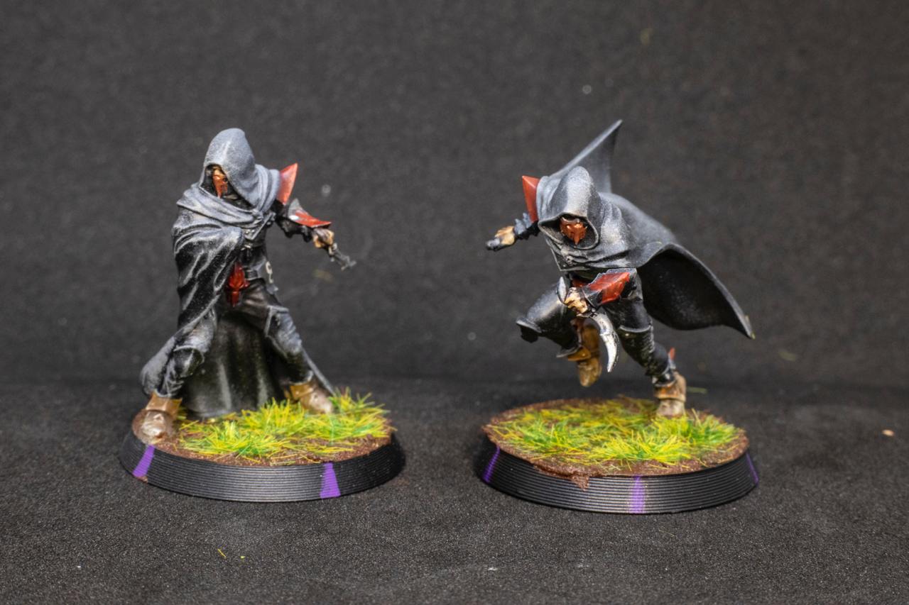 Painted Dark Elves Team with Star Players Blood Fantasy Football Bowl Brutefun Miniatures