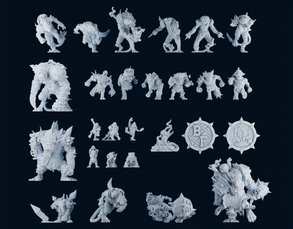 Underworld Team for fantasy football Miniature tabletop Game Brutefun Miniature