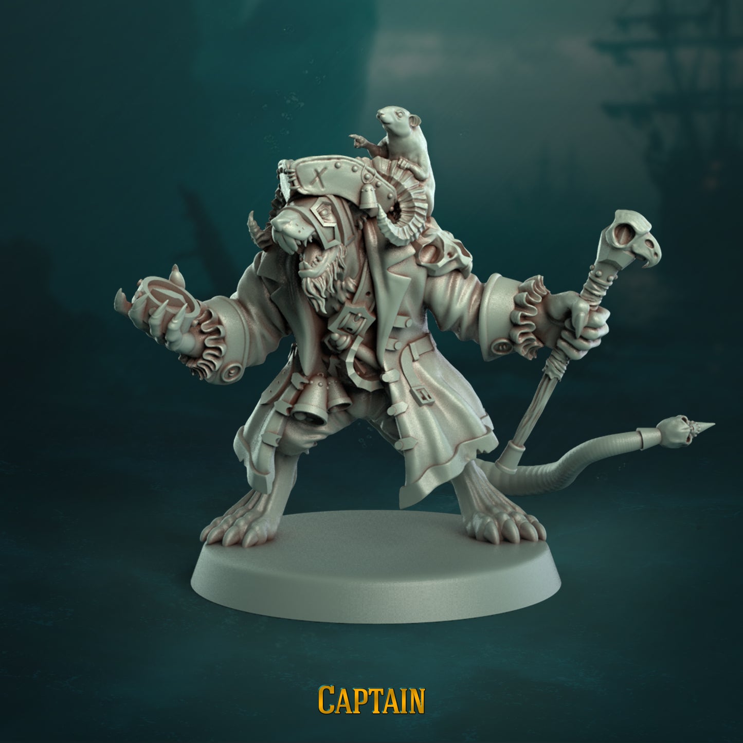 Pi'rats Team - 16 High-Quality 3D Print Skaven Miniatures | Blood Fantasy Football Bowl | Punga Miniatures