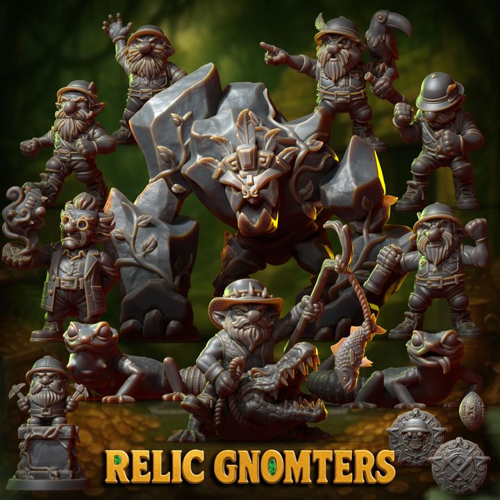Relic Gnomters – Gnome – 21 High Quality Miniatures for Fantasy Football Game – Punga Miniatures