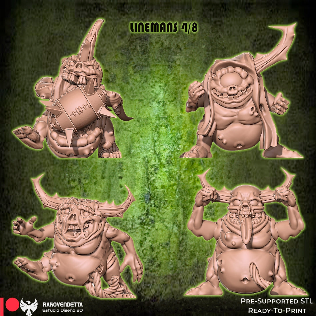 Little Putrids Snotlings Team Blood Bowl Fantasy Football Team 18 High Quality Miniatures Rakovendetta