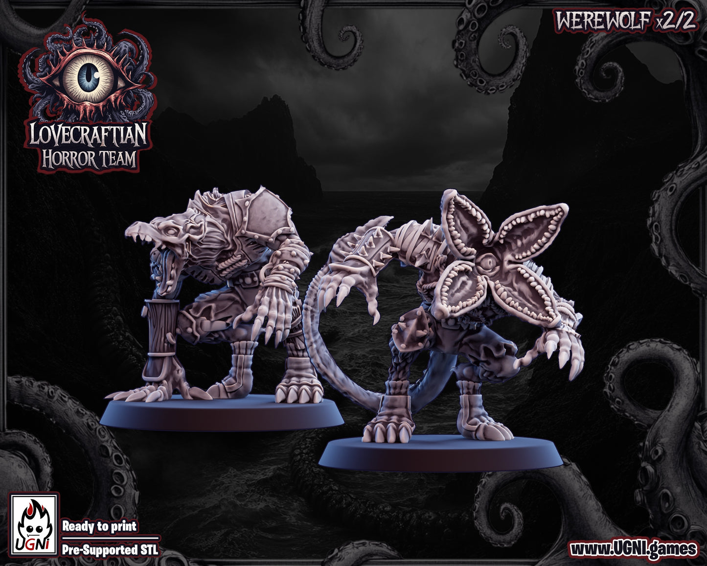 Necromantic Lovecraftian Horror Blood Undead Fantasy Football Team UGNI Miniatures - TheMajorLab