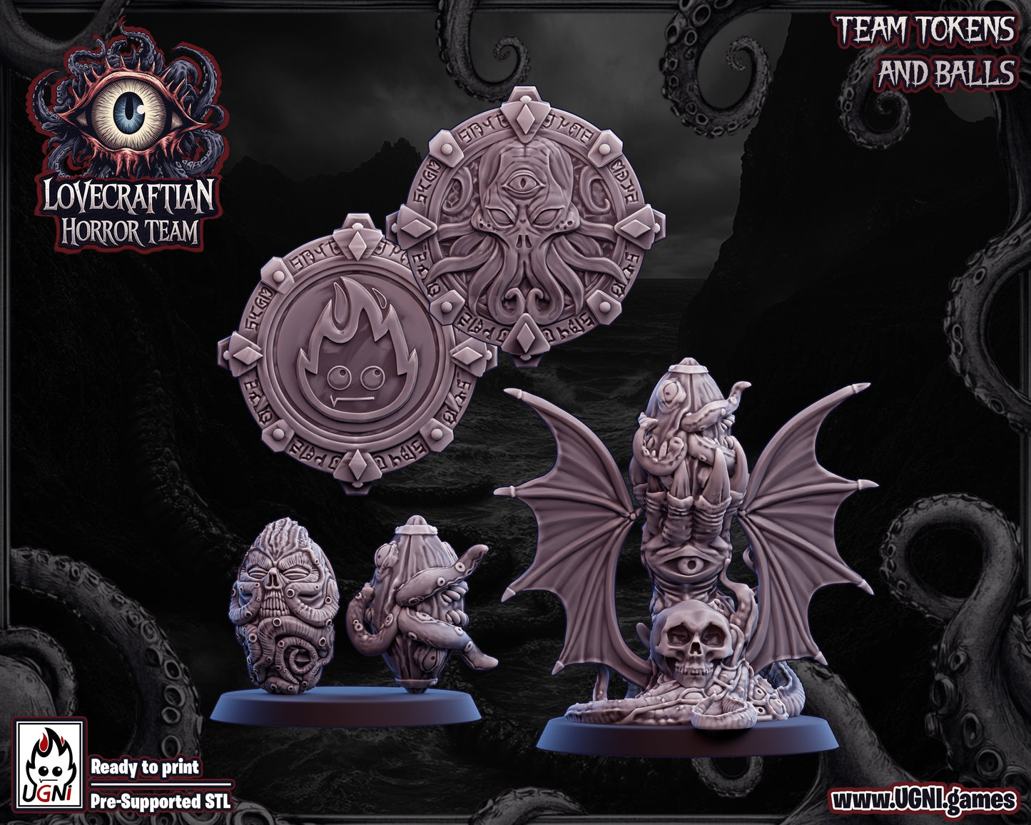 Necromantic Lovecraftian Horror Blood Undead Fantasy Football Team UGNI Miniatures - TheMajorLab