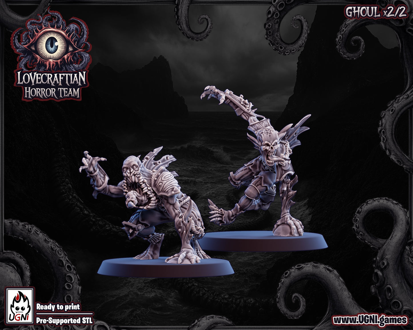 Necromantic Lovecraftian Horror Blood Undead Fantasy Football Team UGNI Miniatures - TheMajorLab