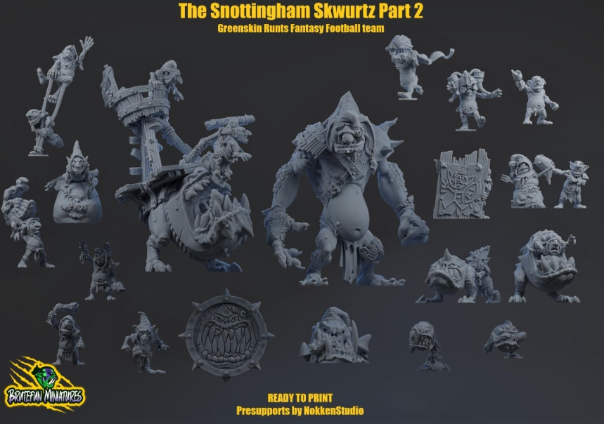 Snottingham Skwurtz Goblin Runts - Snotlings Blood Fantasy Football Bowl Team Brutefun Miniautures