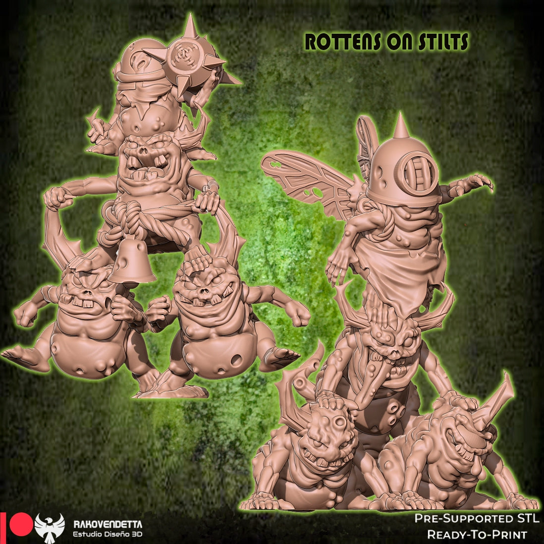 Little Putrids Snotlings Team Blood Bowl Fantasy Football Team 18 High Quality Miniatures Rakovendetta