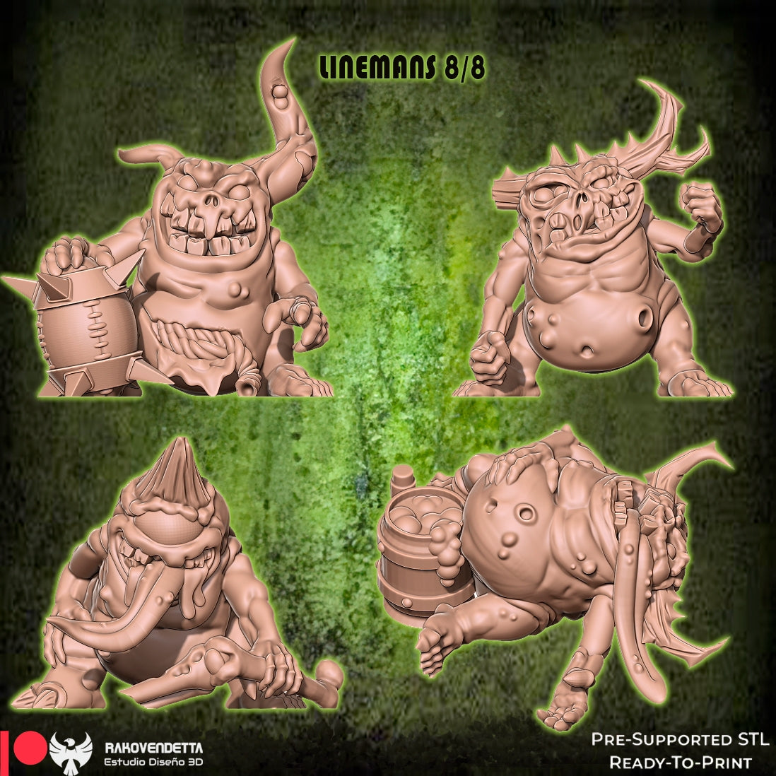 Little Putrids Snotlings Team Blood Bowl Fantasy Football Team 18 High Quality Miniatures Rakovendetta