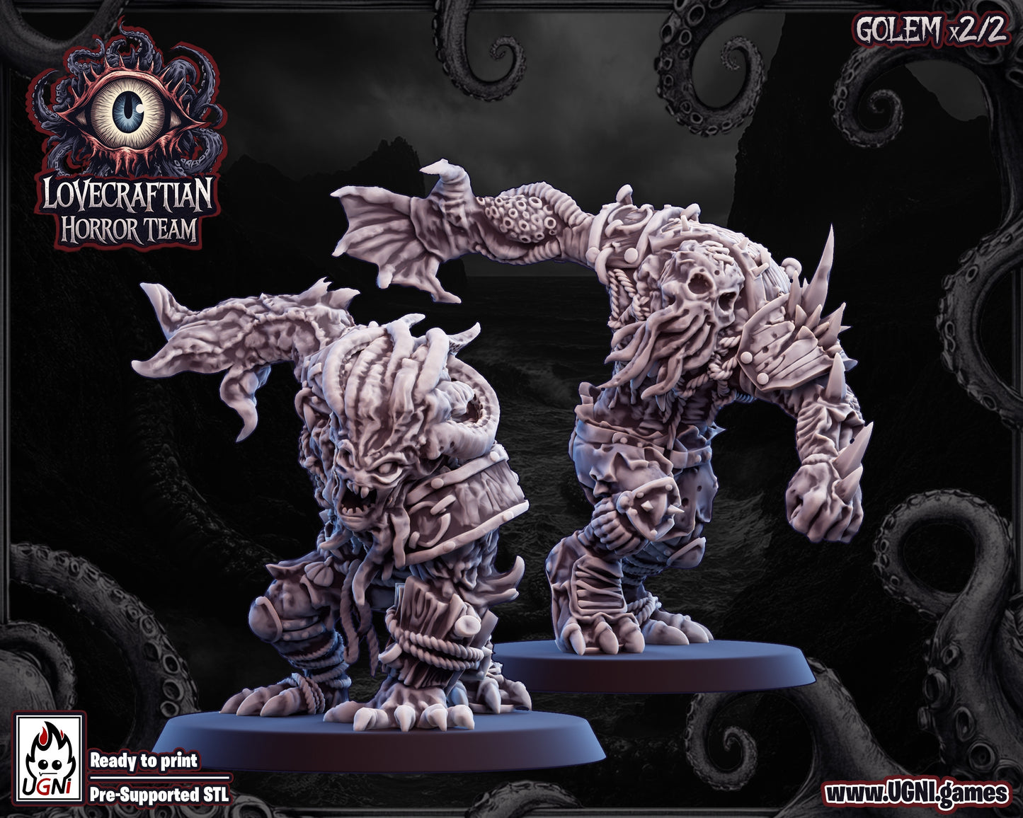 Necromantic Lovecraftian Horror Blood Undead Fantasy Football Team UGNI Miniatures - TheMajorLab