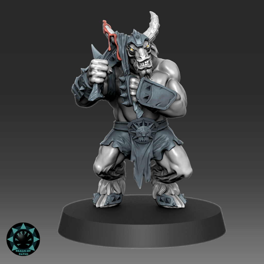 Abyss Warriors The Inferno | 16 Miniatures | Chaos Beastmen Team | Fantasy Football Bowl | Realm of paths