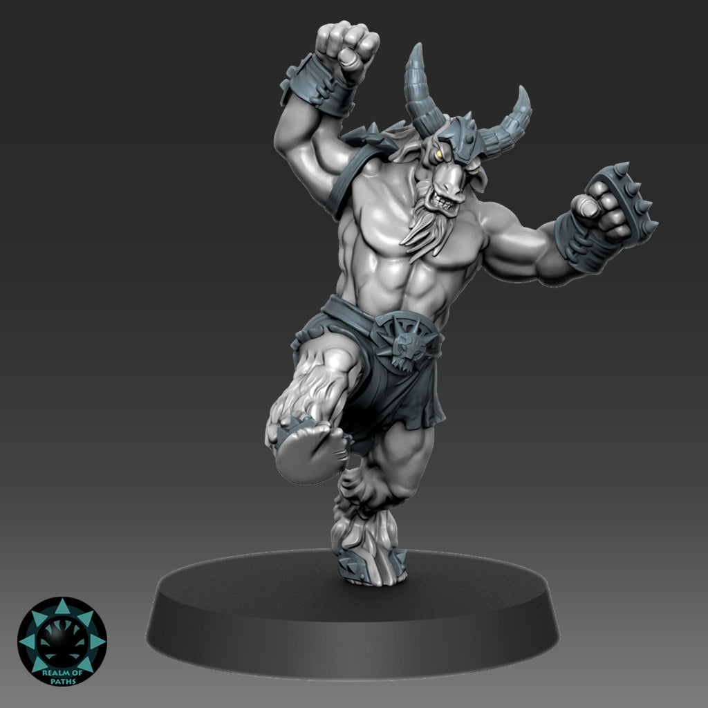 Abyss Warriors The Inferno | 16 Miniatures | Chaos Beastmen Team | Fantasy Football Bowl | Realm of paths