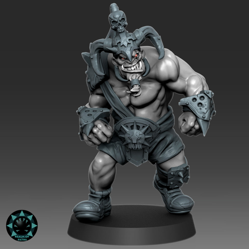 Abyss Warriors The Inferno | 16 Miniatures | Chaos Beastmen Team | Fantasy Football Bowl | Realm of paths